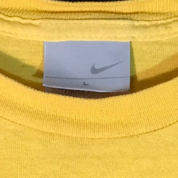 NIKE Yellow Activewear Athletic Sports Tee Short Sleeve T Shirt Large - Picture 6 of 6